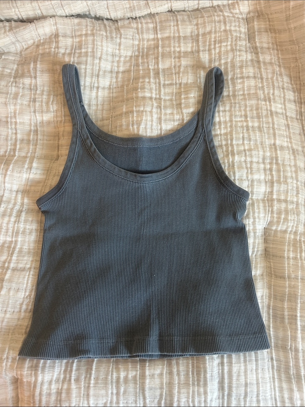 Brandy Melville Classic Ribbed Tank Top - Slate Blue